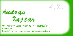 andras kajtar business card